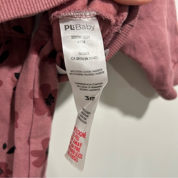 Size 3M Baby Girl's 3-Piece Floral Sweatshirt Set (top +pants + hair band) - Picture 8 of 8